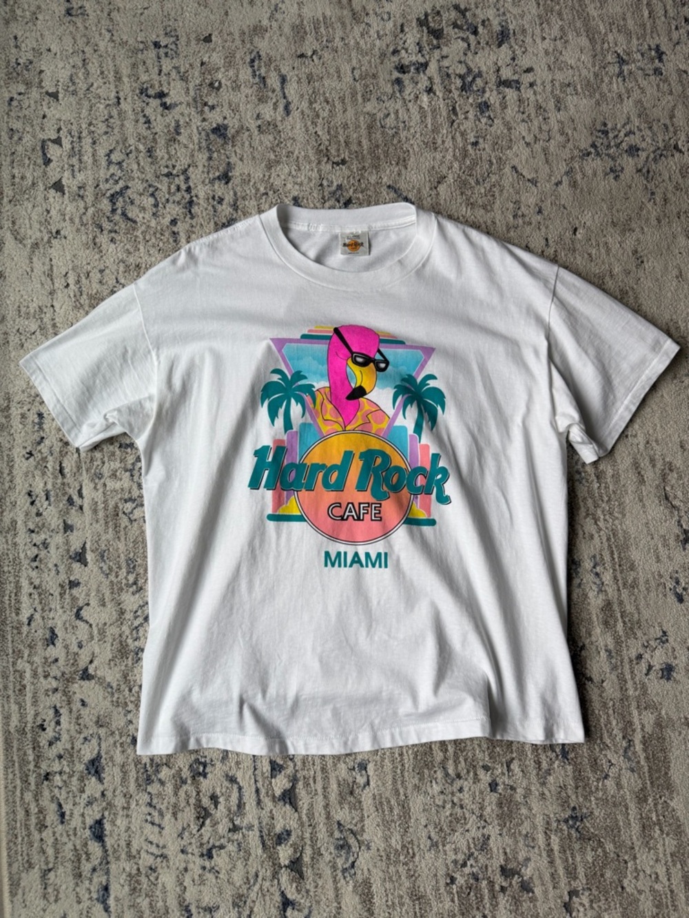 🏝️ Hard Rock Cafe Miami Flamingo Vintage Graphic 90’s T-Shirt
